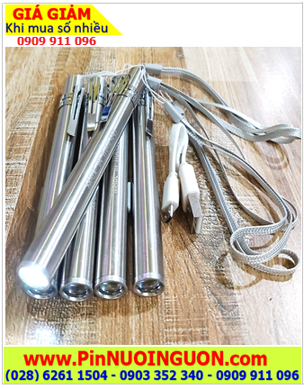 Police 400, Đèn pin siêu sáng Police 400, Pin sạc tích hợp sẳn và cổng sạc USB chính hãng 